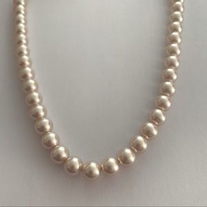 High Quality Full Strand Faux Blush Pearl Necklace